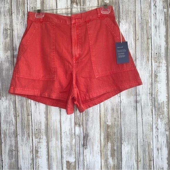 NWT Universal Thread Red High Rise Utility Shorts - Picture 2 of 6